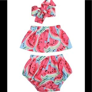 3 piece Watermelon Baby girl outfit